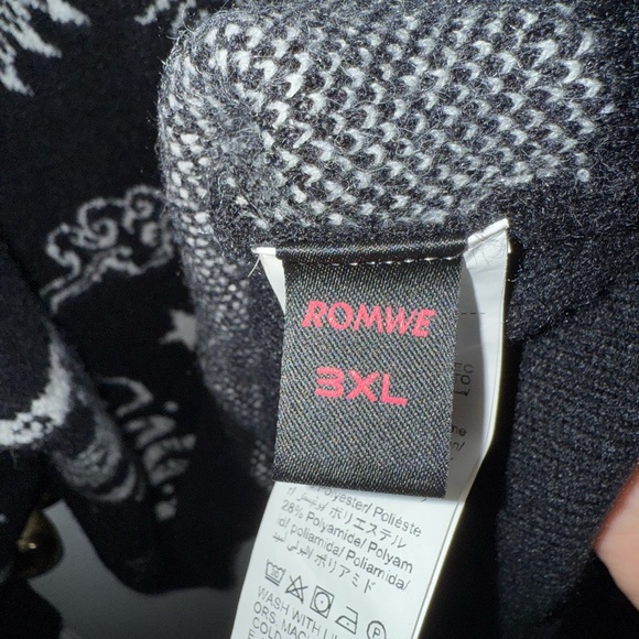 Romwe Goth Witchy Long Sleeve Crew Neck Sweater Black Celestial Snakes - Picture 3 of 6